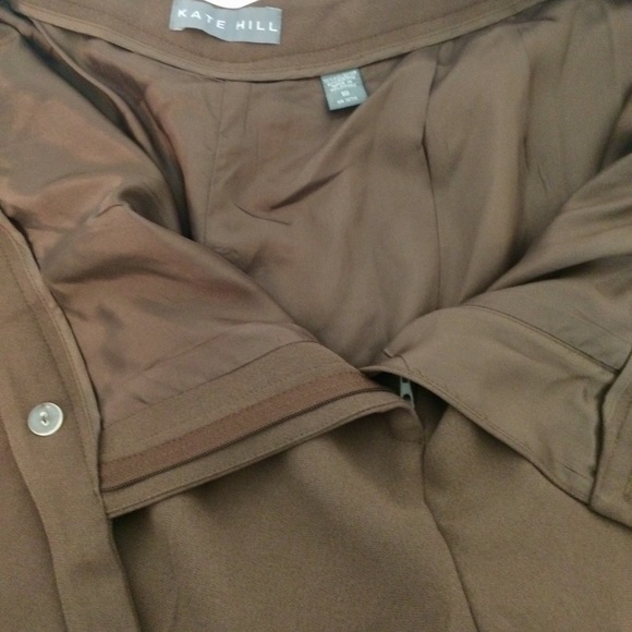 Kate Hill Brown Classic Trousers Size 18 NWT - Picture 4 of 5